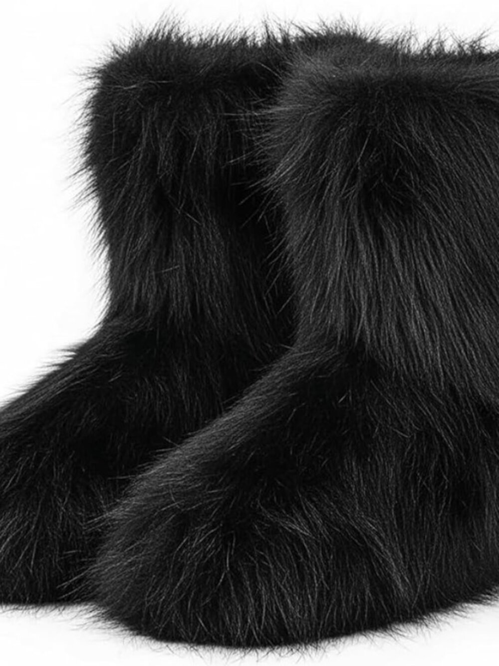 Faux Fur Mid-Calf Boots | Fuzzy Fluffy Winter Snow Boots | Cozy Flat Shoes